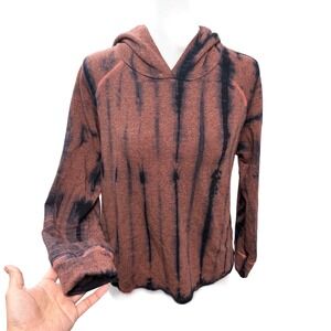 Anthropologie SUNDRY Lora Tie Dye Hoodie Sweatshirt 0 XS Boho Lounge Comfy